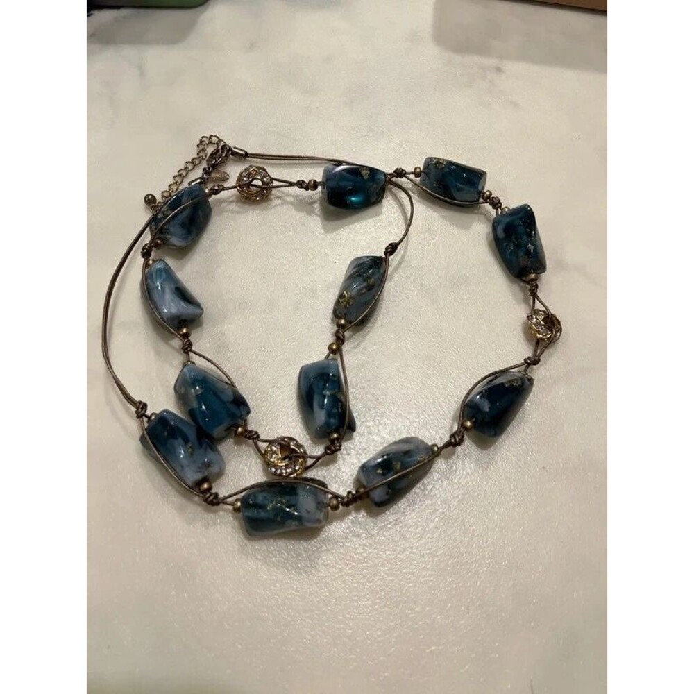 Long stone necklace